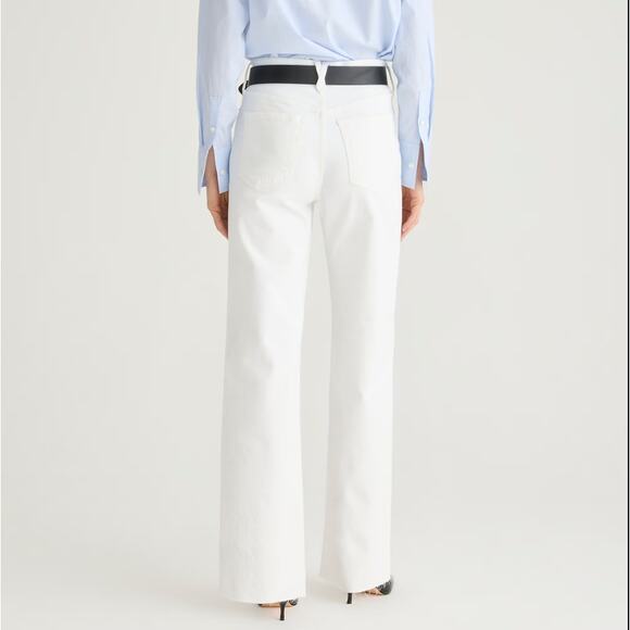 J.Crew Women's Slim Wide-Leg White Jeans High Rise Denim Size 30 New - Picture 5 of 12